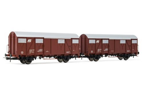 Rivarossi HR6506 FS 2 gedeckte Güterwagen Gs Ep. IV-V